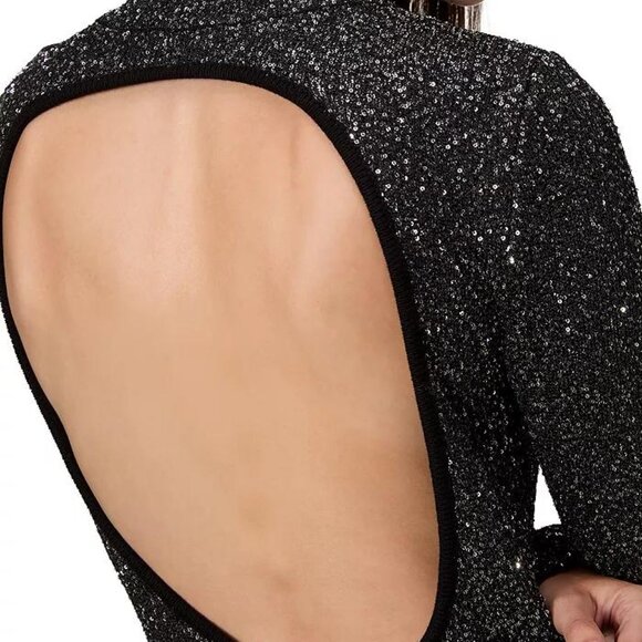 rag & bone Danni Sequined Open Back Maxi Dress Black Sparkle  NWT Size Small - Picture 6 of 7
